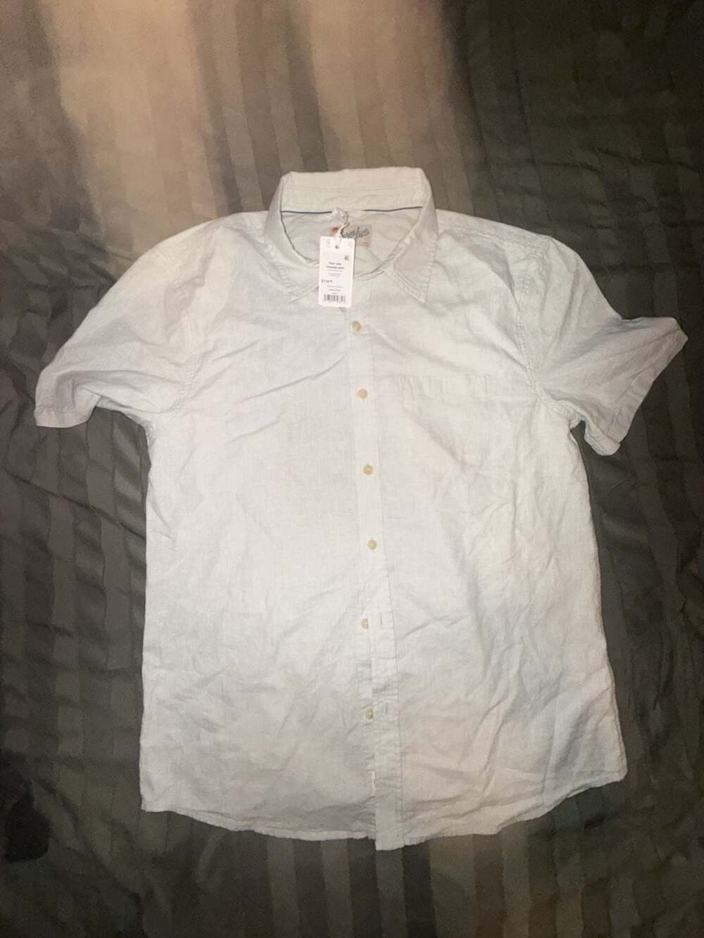 Marine Layer Better-Than-Linen Shirt Iceberg Stripe Small normal price is $118